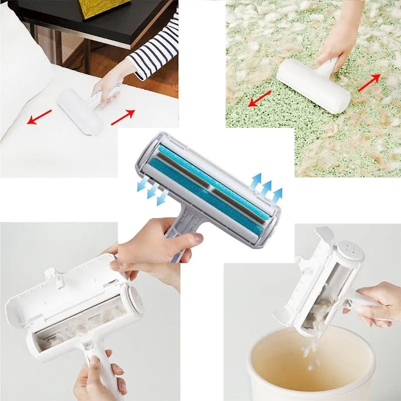 2-Way Pet Hair Lint Roller Brush