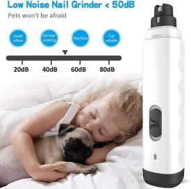 2025 Upgrade Silent Groom Pro Nail Grinder, Silent Groom Pro for Dogs, Rechargeable USB Charging Pet Nail Grinders for Dog, Electric Dog Nail Clippers, Pet Paws Grooming Smoothing Tool
