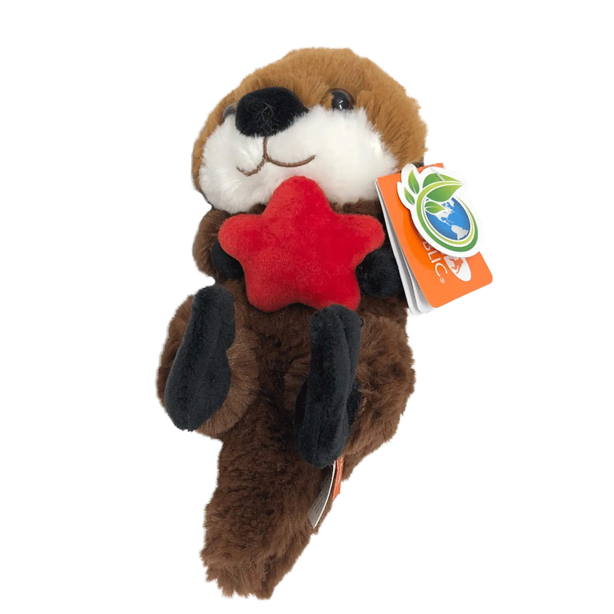 8" Sea Otter With Red Star Stuffed Animal