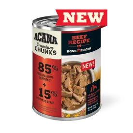 Acana Premium Chunks Beef in Bone Broth 363g