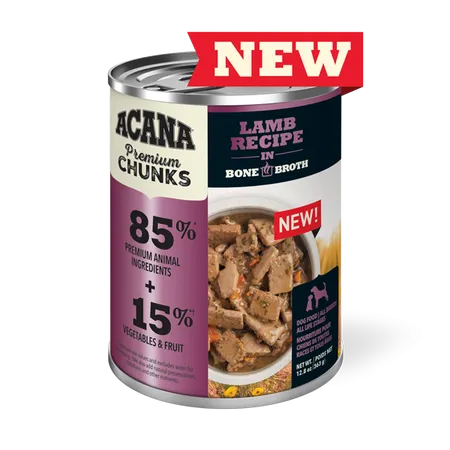 Acana Premium Chunks - Lamb Recipe in Bone Broth - Canned Dog Food (363g)