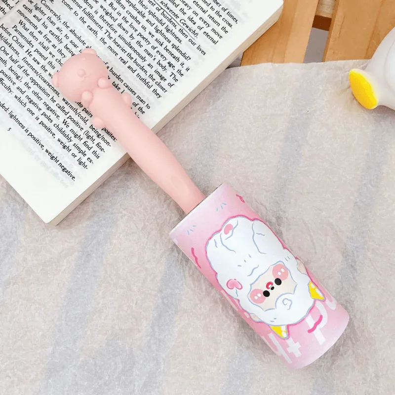 Anime Cartoon Removal Slant Tear Sticker Cleaner Tape Lint Roller for Carpet Clothes 60 Pcs