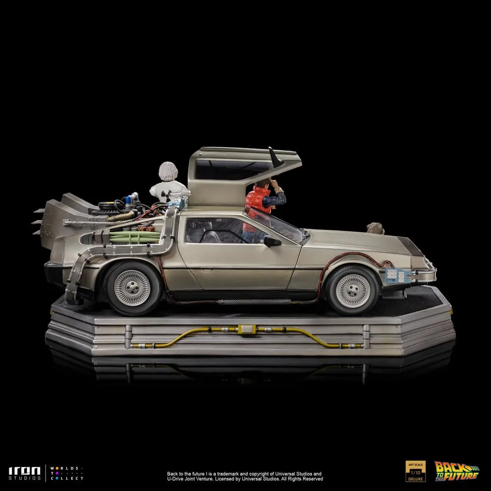 Back To The Future Art Scale Statue 1/10 Delorean Full Set 23 Cm