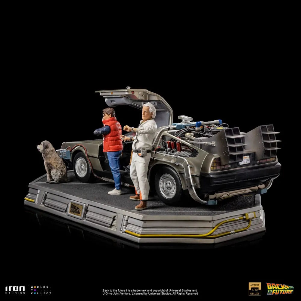 Back To The Future Art Scale Statue 1/10 Delorean Full Set 23 Cm