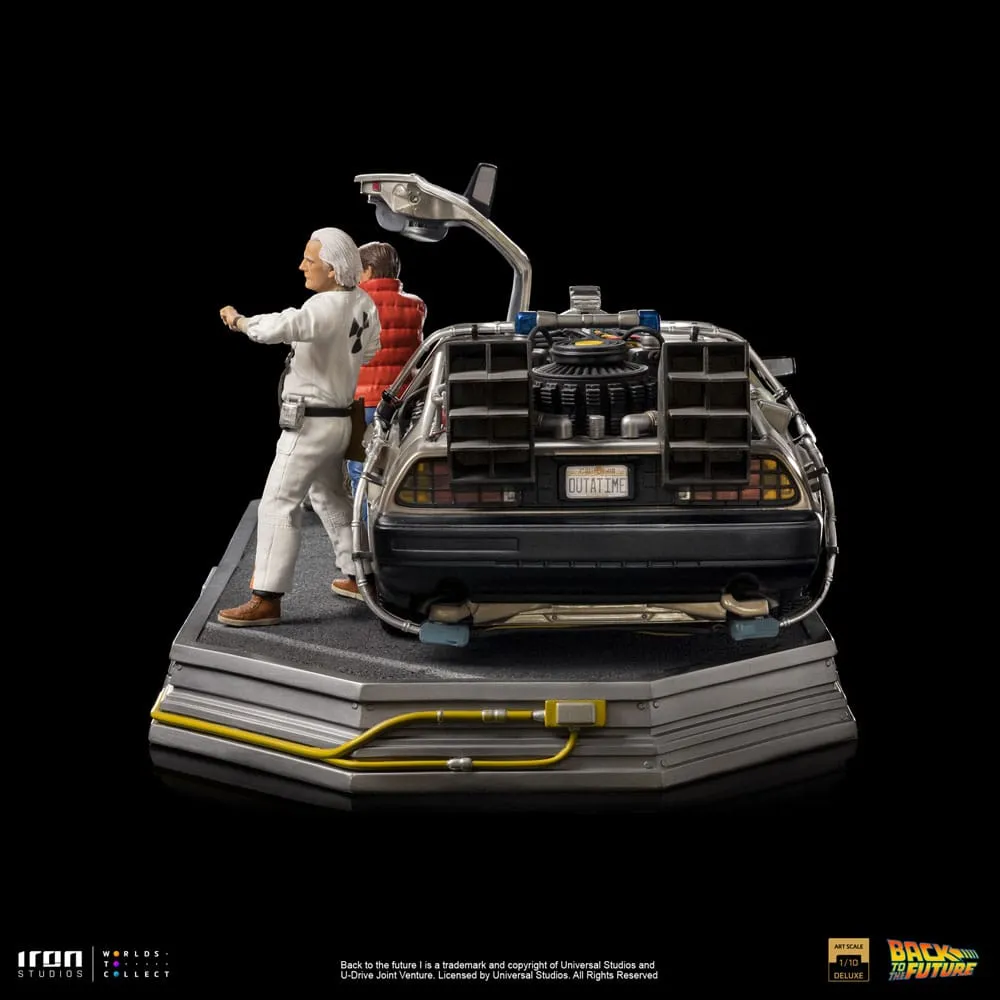 Back To The Future Art Scale Statue 1/10 Delorean Full Set 23 Cm