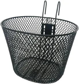 Basket with Hooks, Front, Removable, Children Wire Mesh Kids Bicycle Basket