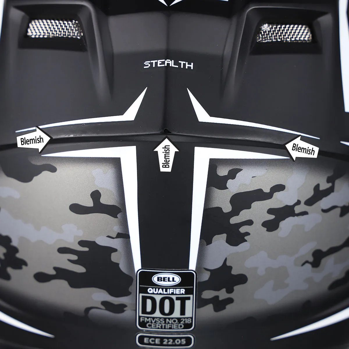 Bell Qualifier Street Helmet (Stealth Camo Matte Black / White - X-Small)