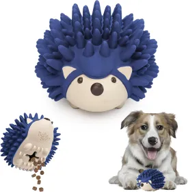 Bella Boo Pets Interactive Dog Toy for Strong Chewers - Freddy The Hedgehog Blue All-in-One Treat Ball   Food Dispensing Slow Feeder Dog IQ Puzzle   Dog Crate Toy for Medium and Large Breed Dogs