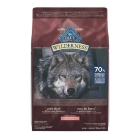 Blue Buffalo Wilderness Large Breed Beef With Grain Dog Food 24lb