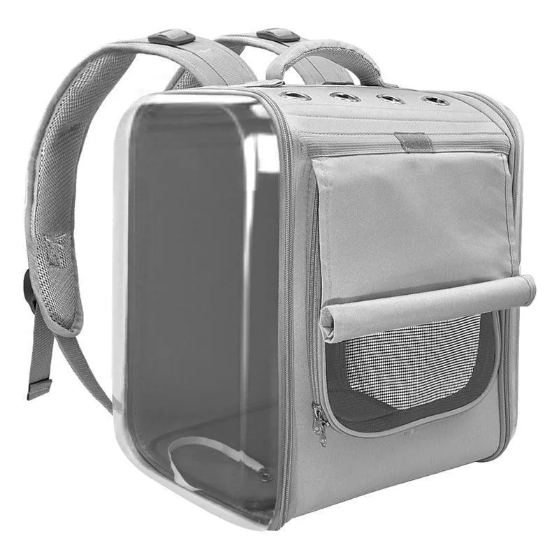 Breathable Bubble Cat Carrier Backpack - Portable Travel Outdoor Shoulder Bag For Small Dogs And Cats by Dog Hugs Cat