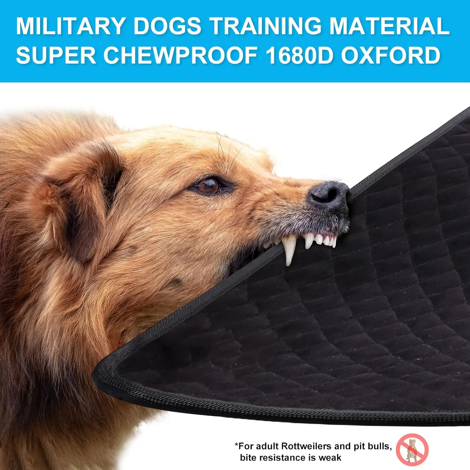 Chew Proof Dog Crate Bed Pad, Enhanced Quilted Indestructible Dog Kennel Pad for Aggressive Chewers, Washable Dogs Mat for Crate, Water Resistant Kennel Pads for Teething Puppy (Black, 40"x27")