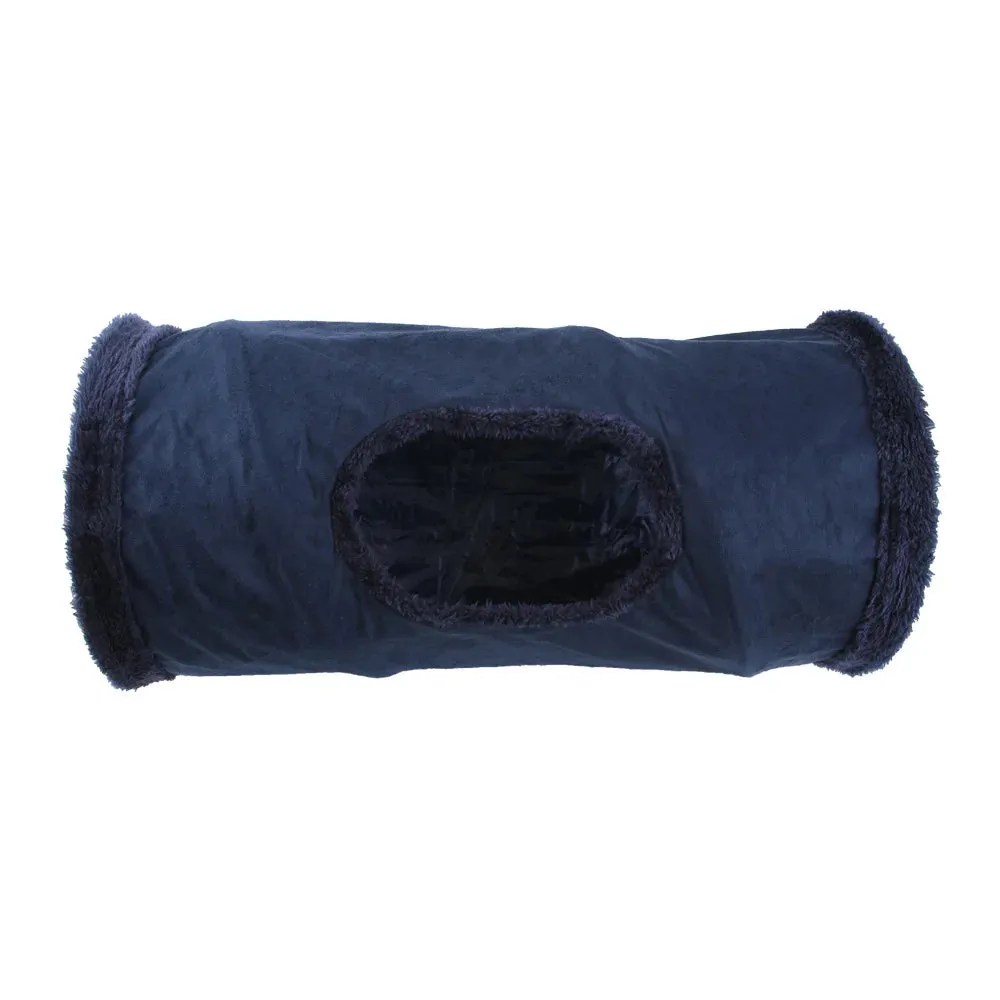 Collapsible Winter Suede Cat Tunnel for Pets – Interactive Hide and Play Toy for Kittens, Puppies, and Rabbits