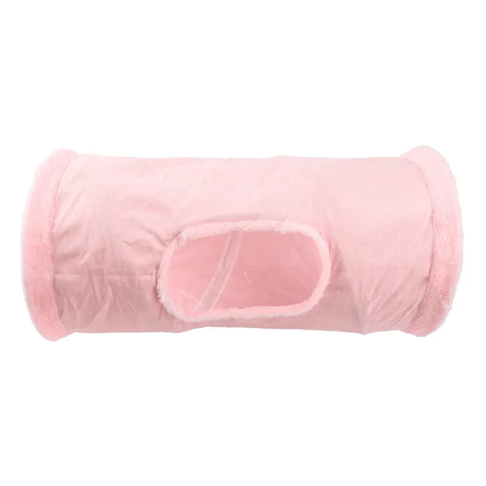 Collapsible Winter Suede Cat Tunnel for Pets – Interactive Hide and Play Toy for Kittens, Puppies, and Rabbits