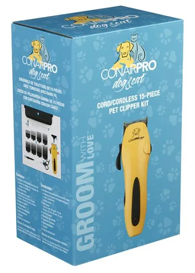 Conairpro Cord Cordless 15pc Pet Clipper Kit Dog SALE