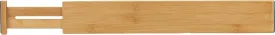 Cortesi Home Traci Natural Bamboo Spring Loaded Adjustable Drawer Dividers, Set of 4, Brown