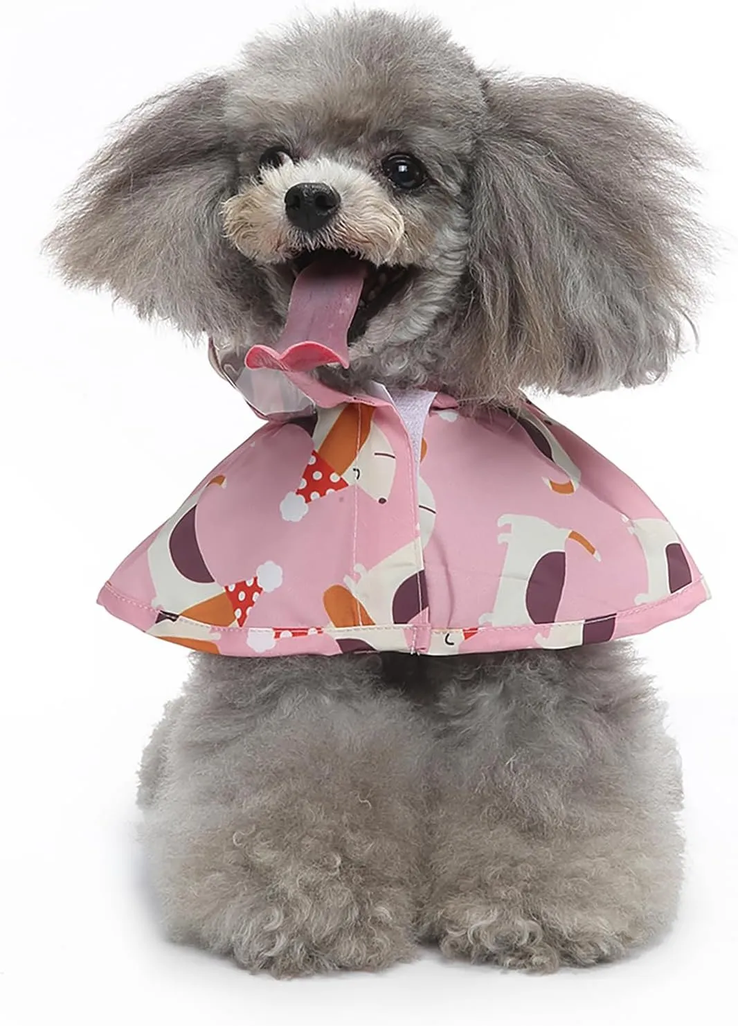 Dog Raincoat Hooded, Reflective Dog Slicker Poncho Adjustable Waterproof Lightweight Rain Jacket for Dogs,Dog,S