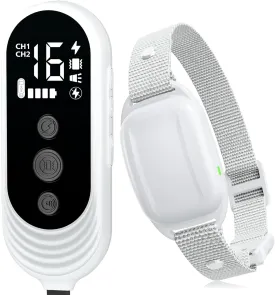 Dog Shock Collar, 1000ft Dog Training Collar with Remote, IP67 Waterproof Rechargeable Sleek Modern Shock Collar for Small, Medium, Large Dogs with Beep, Vibration, Safety Shock, 15-150 lbs