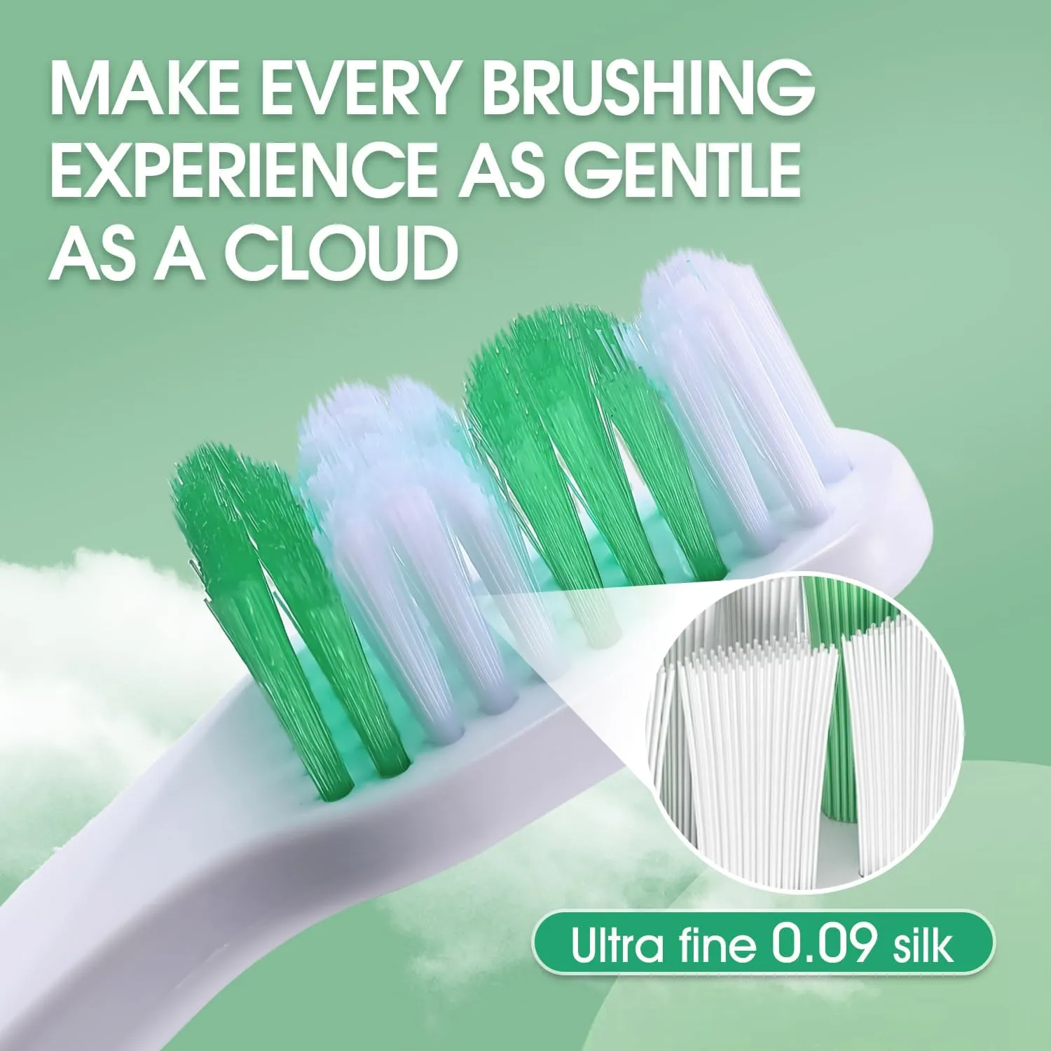 Dog Toothbrush - Dual Head Tooth Brush Newly Upgraded 60 Wavy Brush Head - Surrounds Teeth Like a Cloud for Dental Care and Cleaning - Suitable for Large/Medium and Small Dogs (Small Head End)