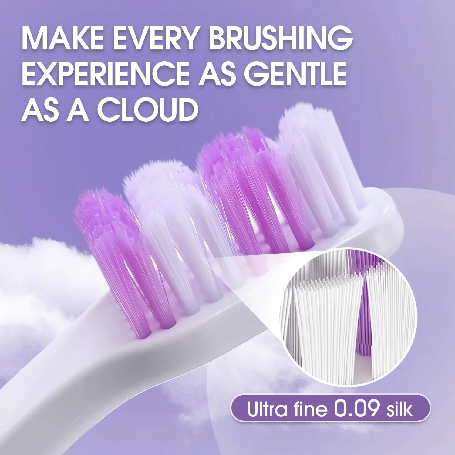 Dog Toothbrush - Dual Head Tooth Brush Newly Upgraded 60 Wavy Brush Head - Surrounds Teeth Like a Cloud for Dental Care and Cleaning - Suitable for Large/Medium and Small Dogs (Small Head End)