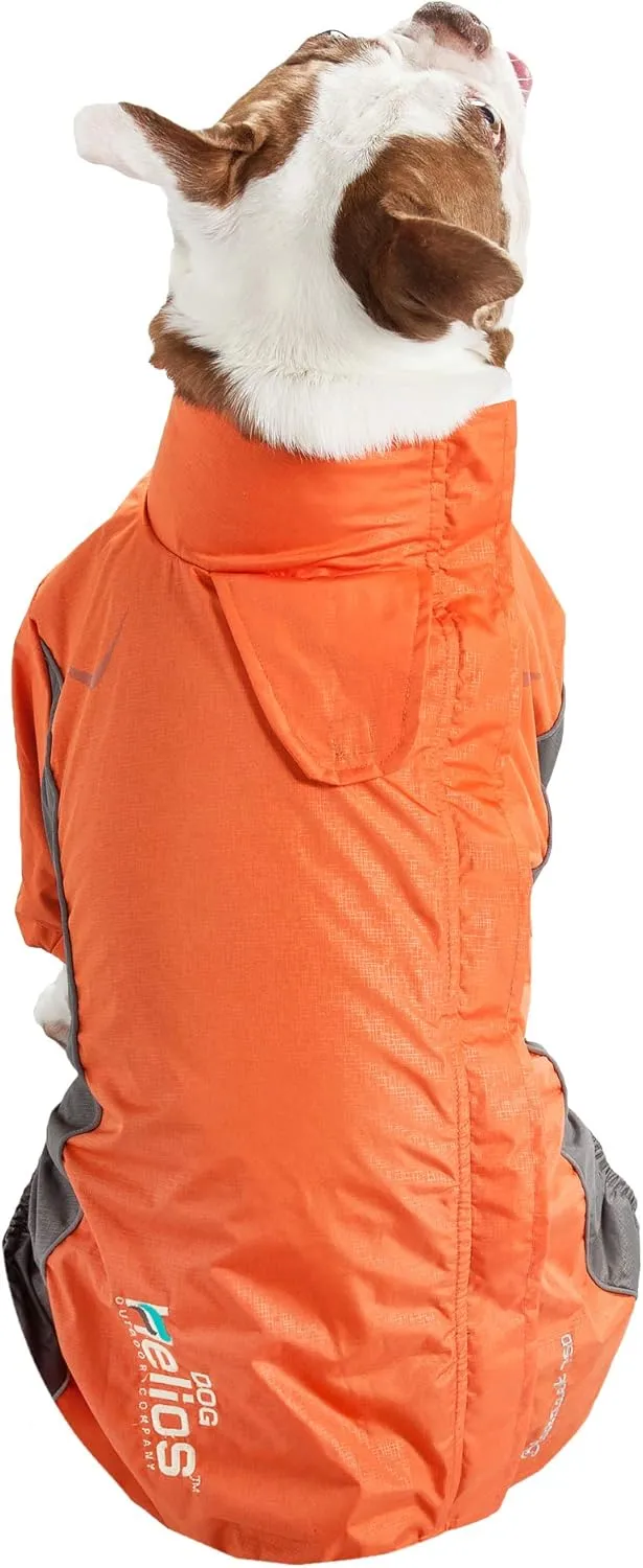 DOGHELIOS 'Blizzard' Full-Bodied Comfort-Fitted Adjustable and 3M Reflective Winter Insulated Pet Dog Coat Jacket w/ Blackshark Technology, X-Large, Orange
