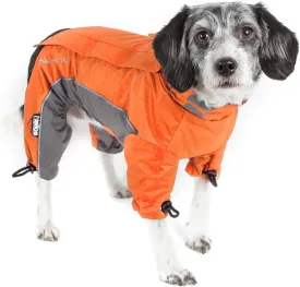 DOGHELIOS 'Blizzard' Full-Bodied Comfort-Fitted Adjustable and 3M Reflective Winter Insulated Pet Dog Coat Jacket w/ Blackshark Technology, X-Large, Orange