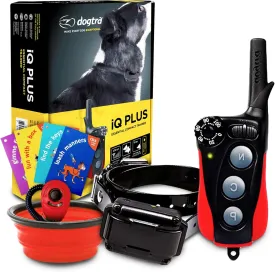 Dogtra IQ Plus E Collar - 400-Yard Dog Training Collar with Remote, Dogtra Bark Collar for Small Dogs, Rechargeable, IPX9K-Rated Waterproof, Static, Vibration