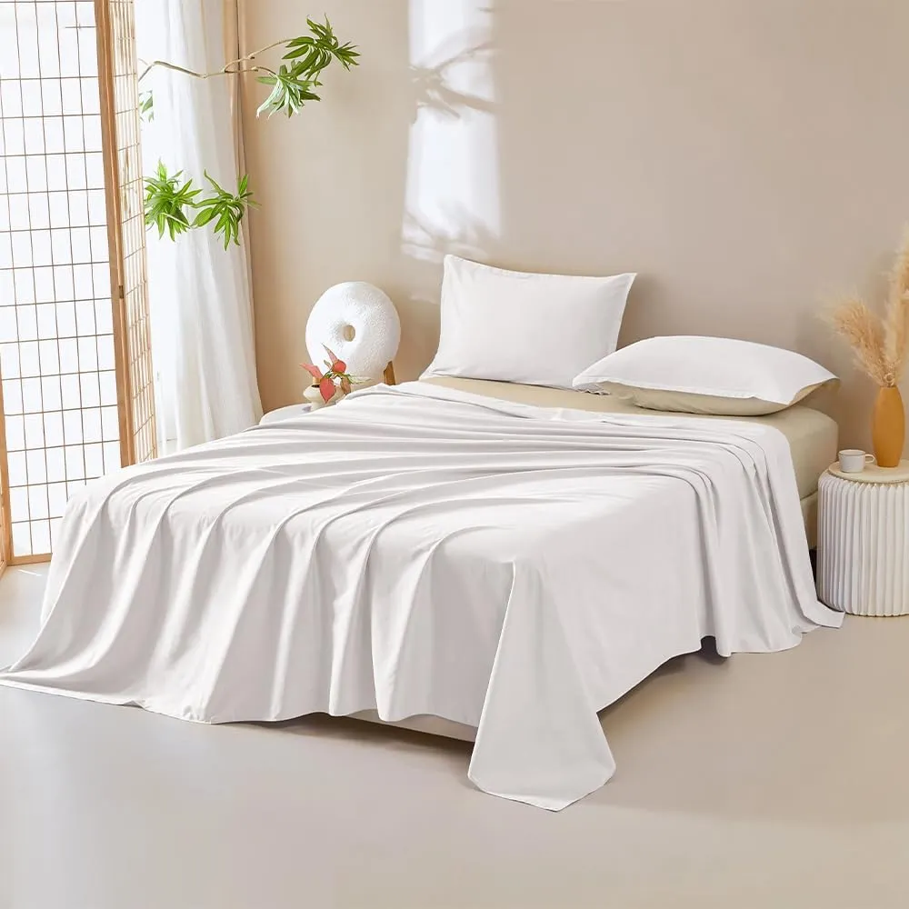 DUJUIKE Waterproof Bed Cover for Dog and Cats,Pet Hair Resistant Bed Sheet Cover, Protective Bed Liner Cover with 100% Waterproof Breathable Thin Fabric (Queen 78 * 90 inch, White)