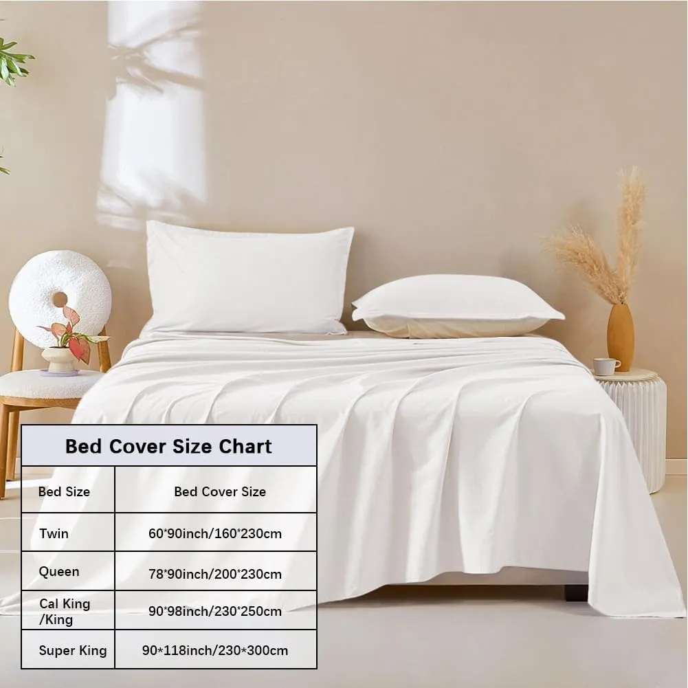 DUJUIKE Waterproof Bed Cover for Dog and Cats,Pet Hair Resistant Bed Sheet Cover, Protective Bed Liner Cover with 100% Waterproof Breathable Thin Fabric (Queen 78 * 90 inch, White)