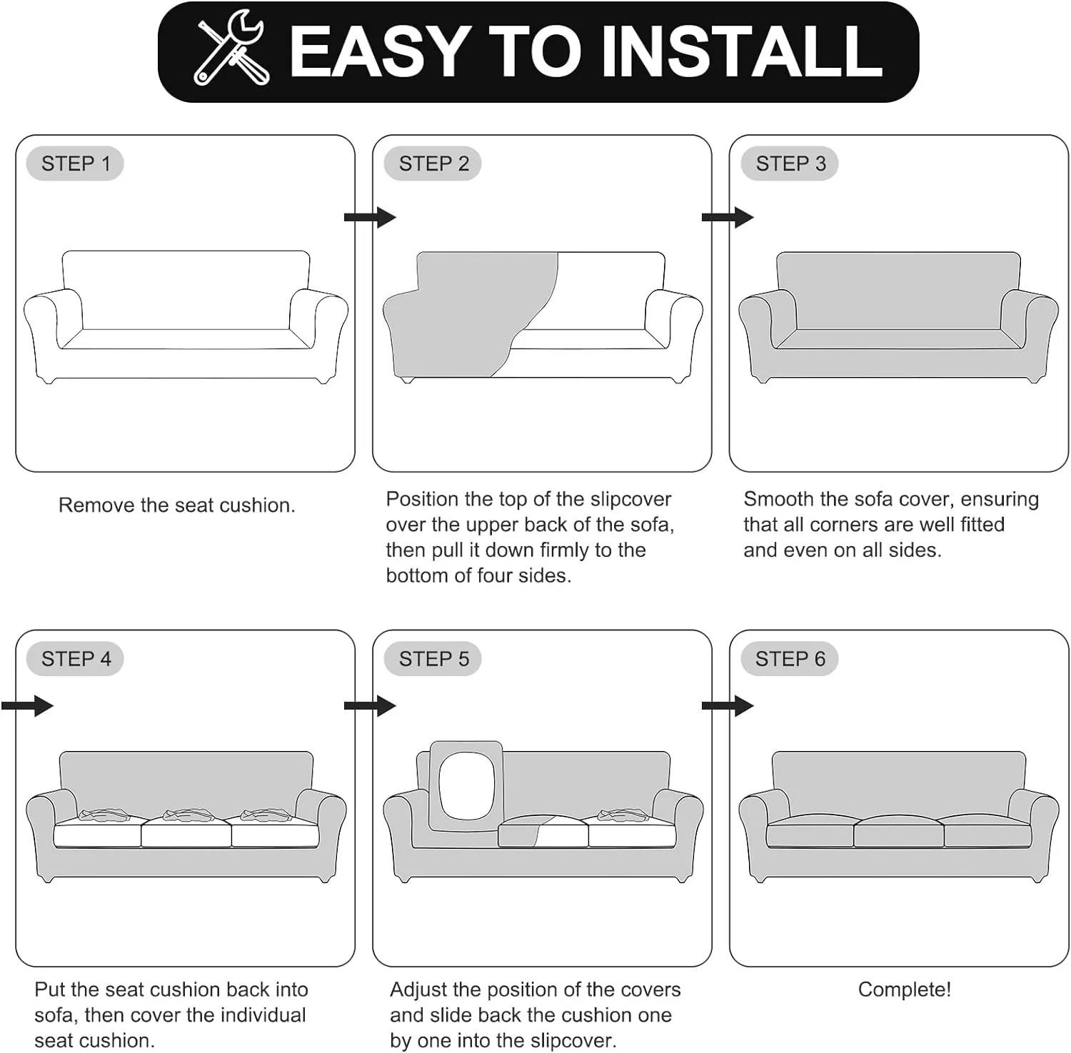 FestiCorp Velvet Sofa Covers for 3 Seat Cushion Couch Sofa Slipcovers, Stretch 4 Piece Couch Cover, Thick Furniture Covers for Dogs Pets, Oversized Sofa, Taupe