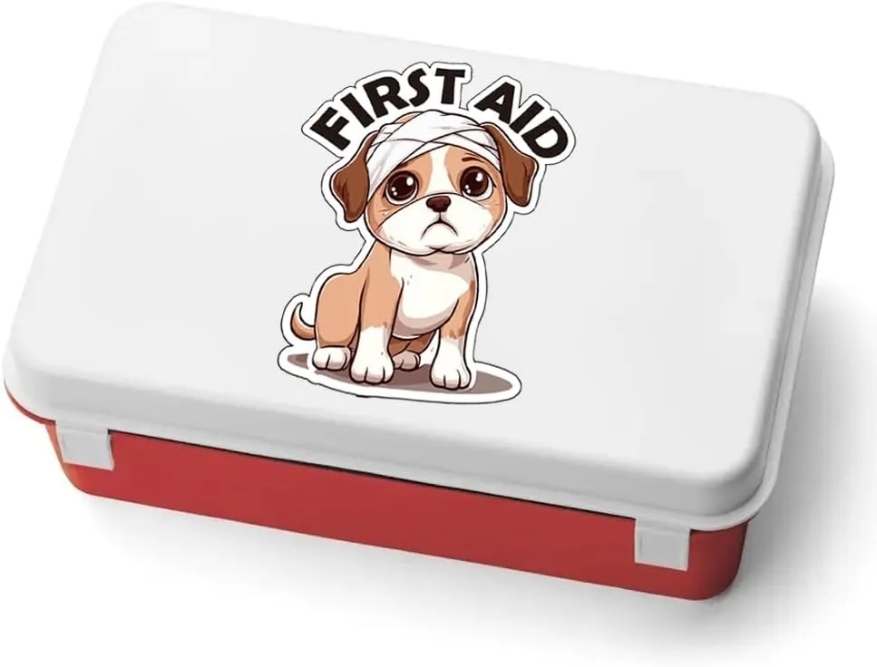 First Aid Decals (4 Pieces), 4 Inches  Strong Adhesive, Durable, Waterproof  Ideal for First Aid Boxes, Emergency Kits, Medical Alert Equipment, and Medical Supplies