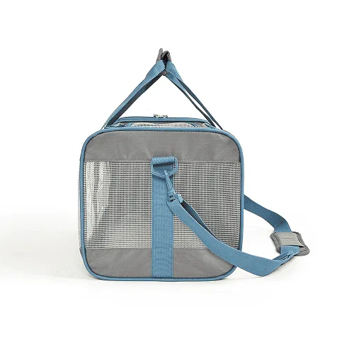 Fofos Standard Carrier for Dogs and Cats (Grey/Blue)