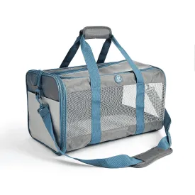 Fofos Standard Carrier for Dogs and Cats (Grey/Blue)
