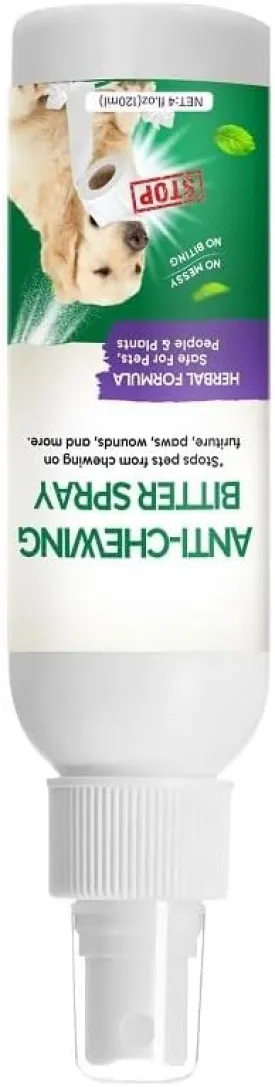 Green Hills Bitter Apple Spray for Dogs, No Chew Spray for Dogs, Dog Deterrent Spray for Furniture & Plants, Effective Stop Dogs Chewing Licking, Non-Toxic & Safe, 4 Oz