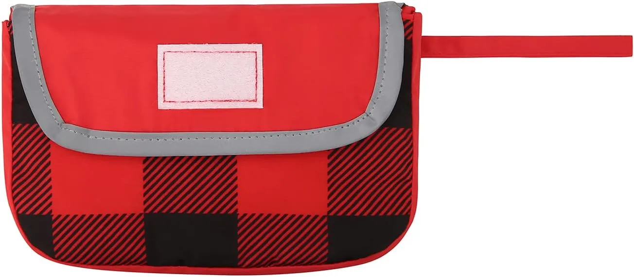 HDE Reversible Dog Raincoat Hooded Slicker Poncho Rain Coat Jacket for Small Medium Large Dogs Buffalo Plaid Red - XXL