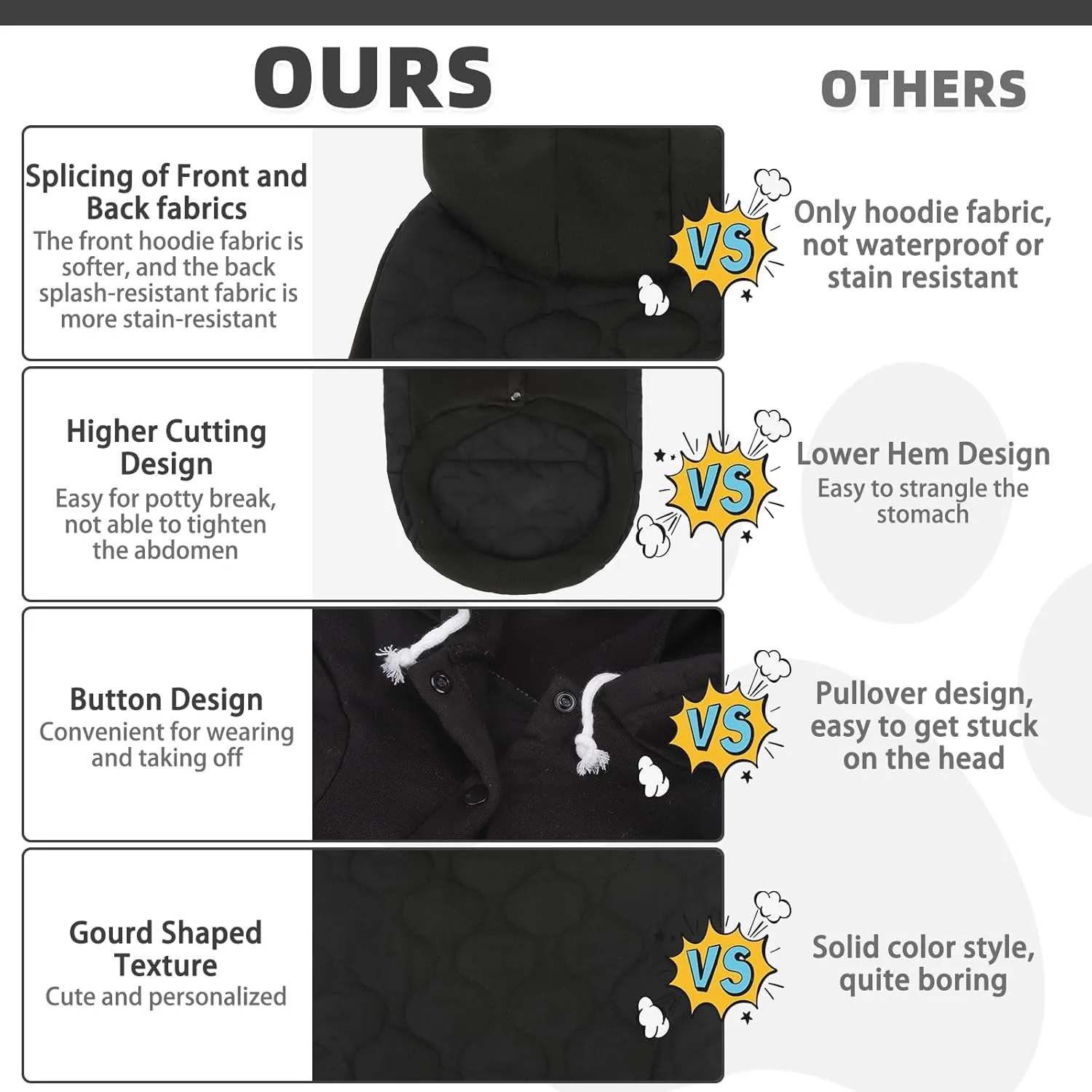KOOLTAIL Warm Dog Winter Coat for Small Dogs, Waterproof Dog Jacket with Leash Hole, Cold Weather Dog Vest for Winter, Soft Pet Hoodie Sweater Sweatshirt Clothes for Puppy Cats Girls Boys Black L