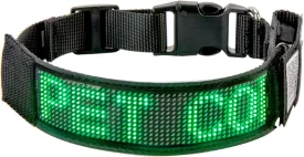 Leadleds Bluetooth LED Dog Collar, Flashing Light Up Rechargeable Pet Dog Safety Collar Glow in The Dark Light-up Neck Loop - Green LED