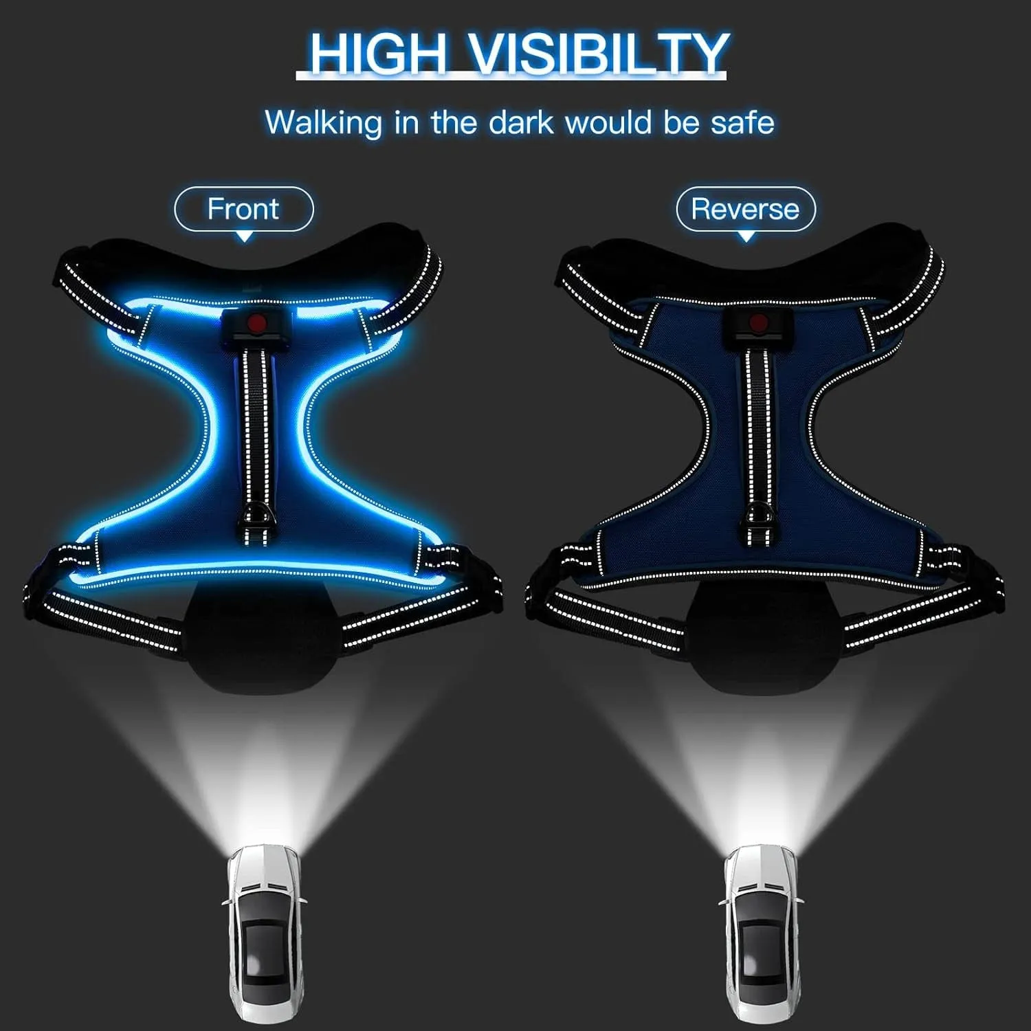 LED Dog Adjustable Harness