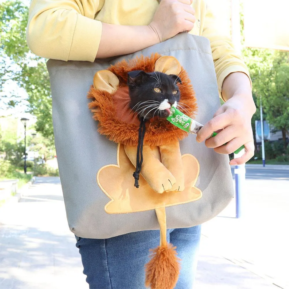 Lion Shaped Pet Shoulder Bag