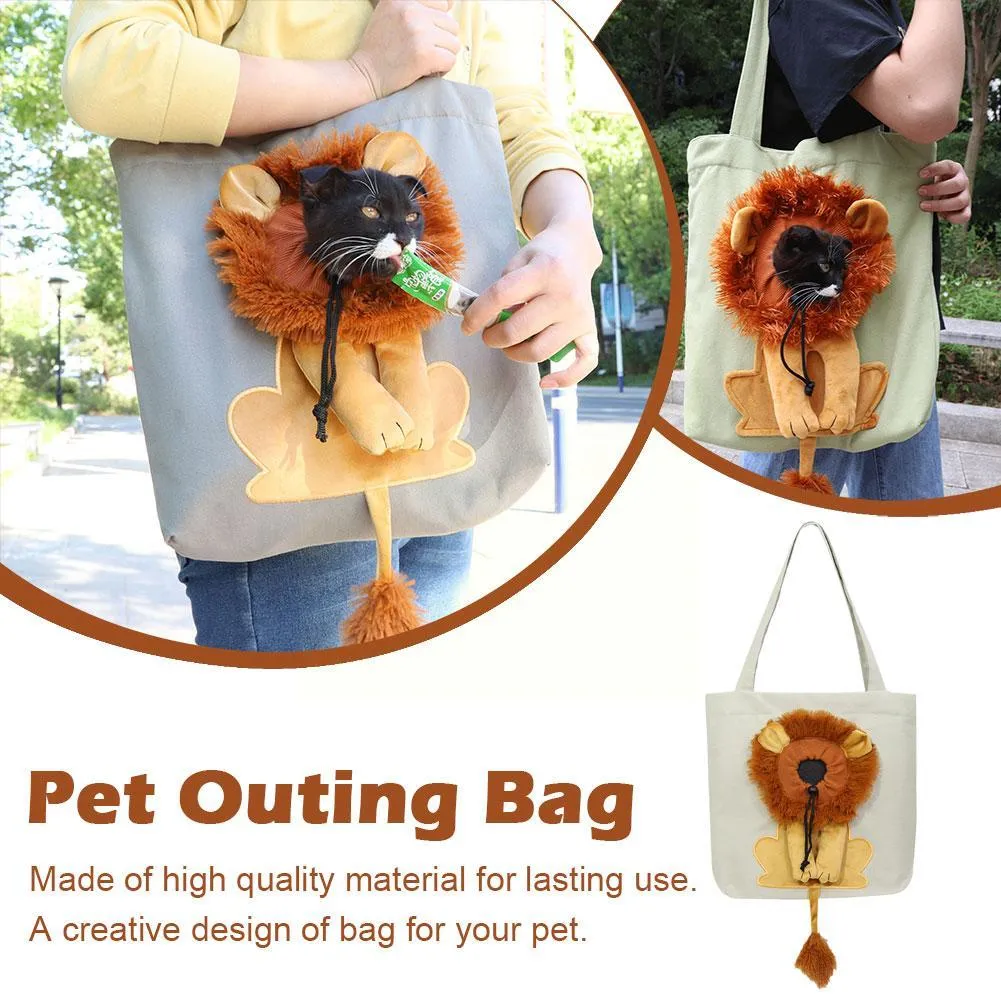 Lion Shaped Pet Shoulder Bag
