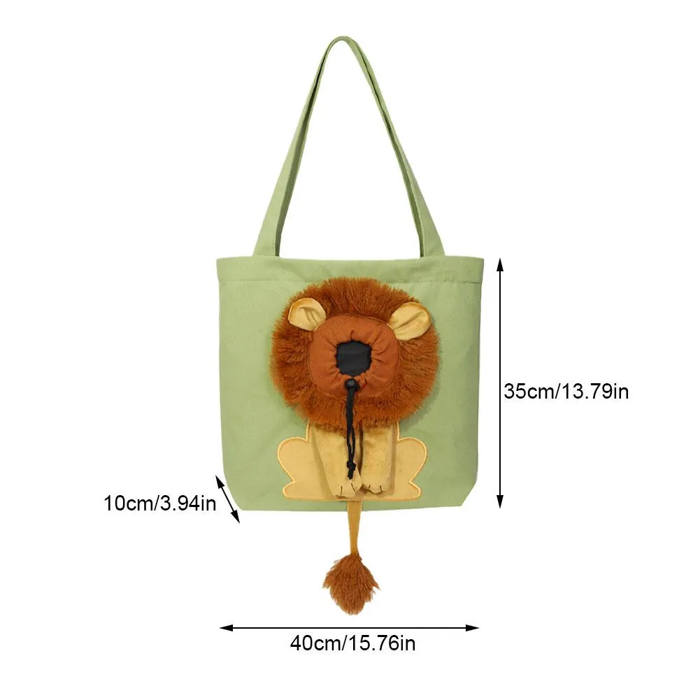 Lion Shaped Pet Shoulder Bag