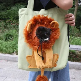 Lion Shaped Pet Shoulder Bag