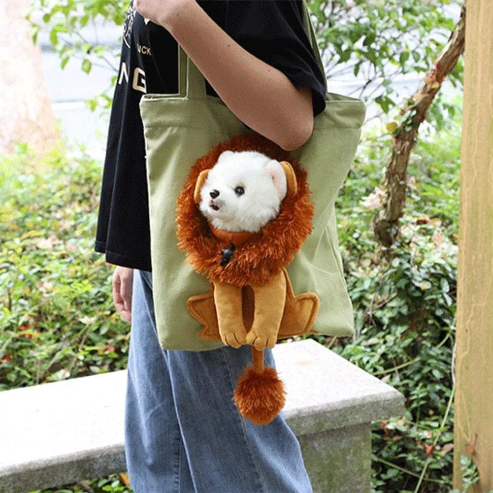 Lion Shaped Pet Shoulder Bag