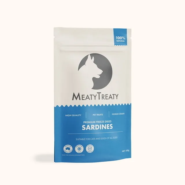 Meaty Treaty Freeze Dried Australian Whole Sardines Treats (100g)
