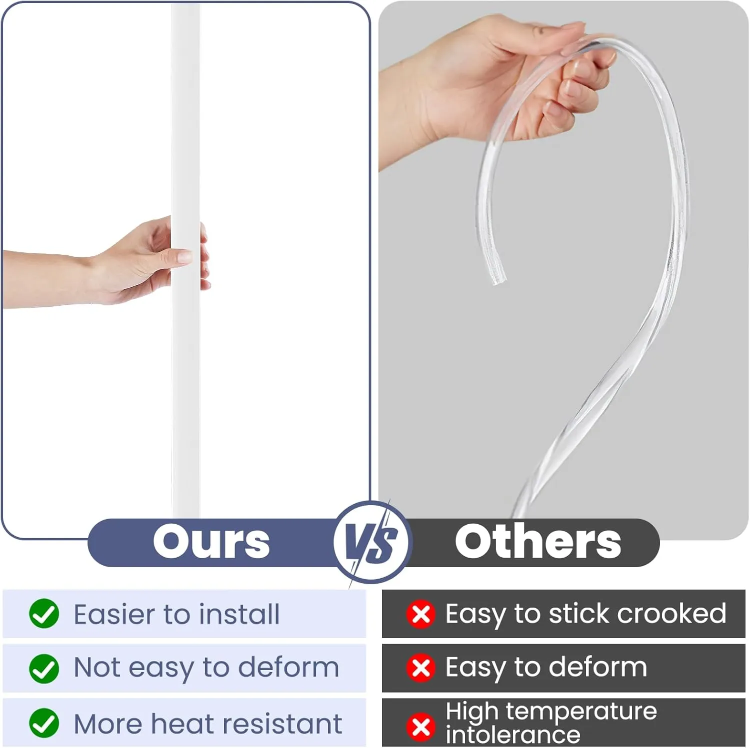 MONOID Wall Corner Protector, 2 PCS Furniture Edge Protection, PC Anti-Bump Guards Avoid Scratching Corner Trim for Door Frame, Table, Countertop, Stair, Self-Adhesive, White, 1.97IN47.24IN/5CM120CM