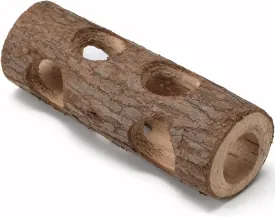Natural Wood Tunnel Hamster Tunnel for Hamster Rats Mouse Guinea Pig Chinchilla Ferret Reptile Small Animals Cage Hollow Tree Trunk Hideout Toy (7.9"2.7")