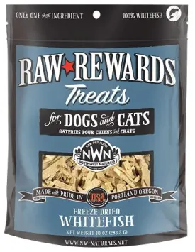 Northwest Naturals Freeze Dried Whitefish Freeze-Dried Cat and Dog Treats - 10 oz Bag