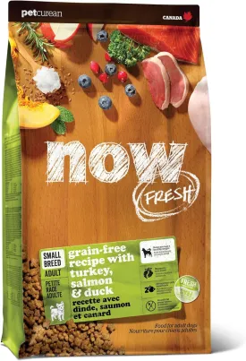 Now Fresh Grain-Free, Dry Dog Food, Small Breed Kibble, Real Meat and Fish, Turkey, Salmon and Duck Adult Recipe, 12 lb Bag