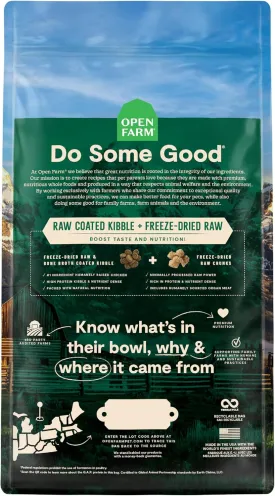 Open Farm, RawMix Dry Cat Food, Protein-Packed Kibble Coated in Bone Broth with Freeze Dried Raw Chunks, for Indoor & Outdoor Cats, Chicken & Turkey Grain-Free Recipe, 2.25lb Bag