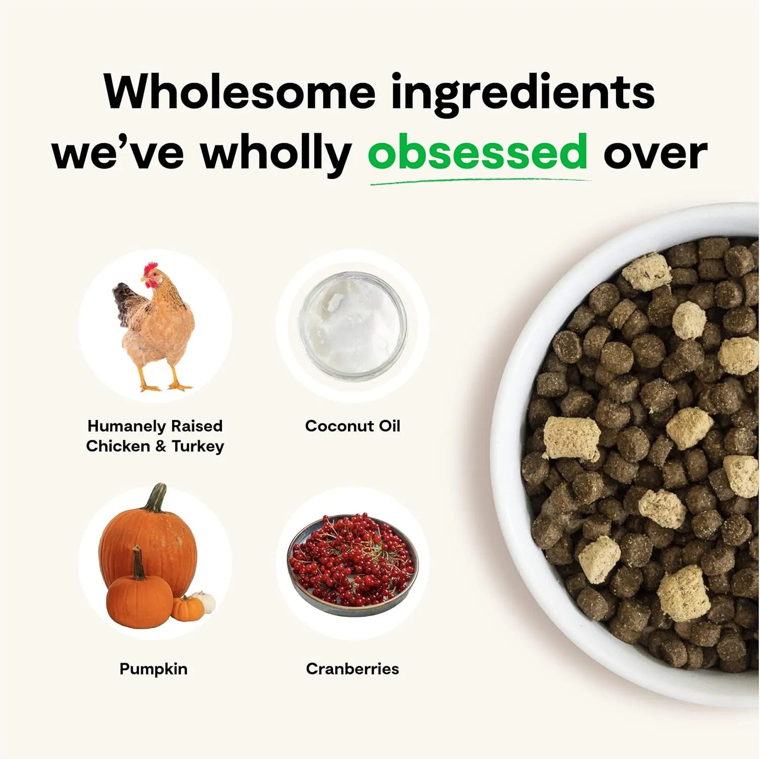 Open Farm, RawMix Dry Cat Food, Protein-Packed Kibble Coated in Bone Broth with Freeze Dried Raw Chunks, for Indoor & Outdoor Cats, Chicken & Turkey Grain-Free Recipe, 2.25lb Bag