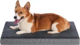 Orthopedic Waterproof Dog Bed for Large and Medium Dogs, Crate-Compatible with Washable Cover - Cozy Foam Dog Bed Support, 35 x 22 inches for Dogs Up to 50 lbs, grey